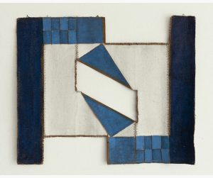 Danil, VIII_ 72, 1972, mixed media and acrylic on burlap, 100 Χ 82 cm