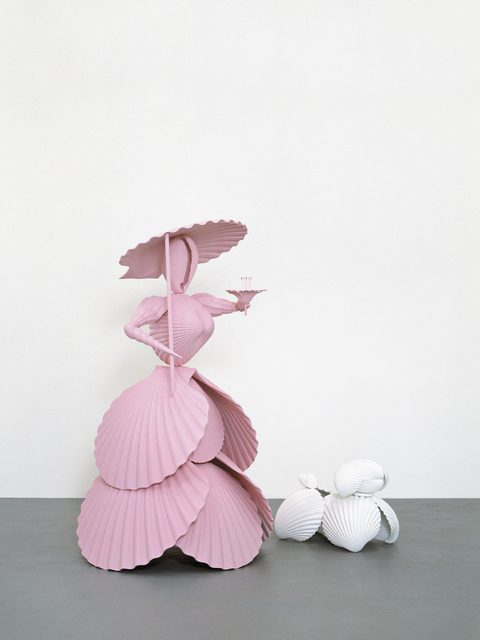 «Frau mit hund», 2004, Katharina Fritsch