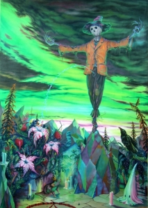 the fall of all things promised 2009, oil on canvas 280x200 cm