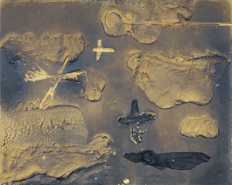 Antoni Tàpies, Mocador negre, 2008, courtesy Galerie Boisseree