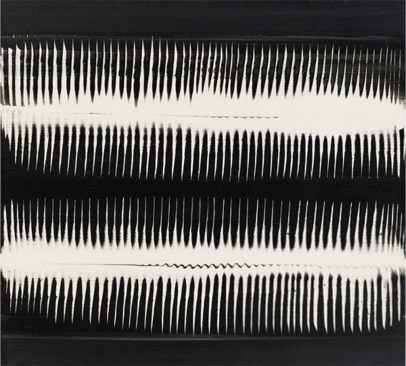 Heinz Mack, Dynamische Struktur Schwarz auf Weiß, 1962, Courtesy Cortesi Gallery Lugano & London