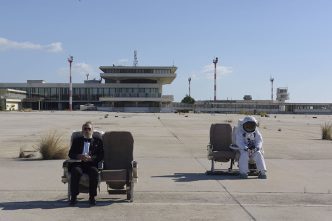 John Akomfrah, The Airport, 2016, % Smoking Dog Films, Courtesy Lisson Gallery.