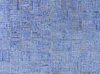 McArthur Binion, dna: white painting: test for seasons: VII (detail), 2016, © McArthur Binion, Courtesy Galerie Lelong-New York