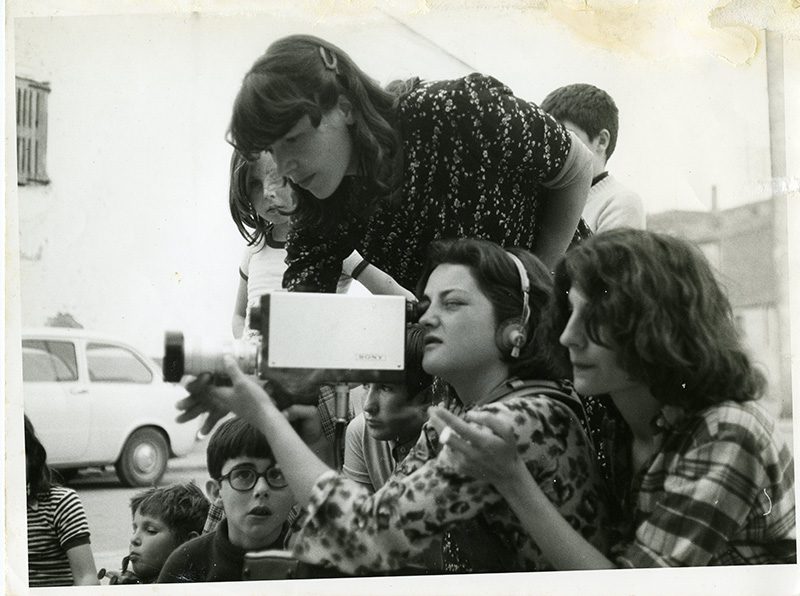 Photography of the lliga de Catalunya pels pobles de Girona, Vídeo-Nou, 1977, Left to right: Lluisa Roca, Lluisa Ortínez & Marga Latorre, Courtesy Van Abbemuseum