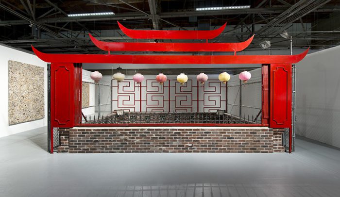 Mike Kelley, Framed and Frame (Miniature Reproduction "Chinatown Wishing Well" built by Mike Kelley after "Miniature Reproduction 'Seven Star Cavern', Built by Prof. H.K. Lu") ("Frame" section), 1999, Installation view, ‘Mike Kelley’ at The Museum of Contemporary Art-Los Angeles CA, 2014, Art © Mike Kelley Foundation for the Arts, All Rights Reserved / Licensed by VAGA-New York, Courtesy the Foundation and Hauser & Wirth, Rennie Collection-Vancouver , Photo: Brian Forrest