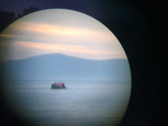 Ai Weiwei, Incoming Refugee Boat, Lesbos Greece, (17 February 2016), Courtesy of Ai Weiwei Studio