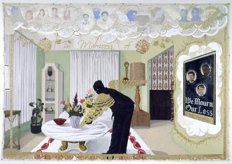 Kerry James Marshall, Souvenir I, 1997, Collection Museum of Contemporary Art Chicago, Bernice and Kenneth Newberger Fund, 1997.73. © 1997 Kerry James Marshall Photo: Joe Ziolkowski © MCA Chicago