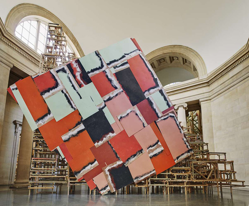Phyllida Barlow, Duveen Commission (Installation View at Tate Britain-London) 2014, Courtesy the artist and Hauser & Wirth, Photo: Alex Delfanne, Kunsthalle Zürich Archive