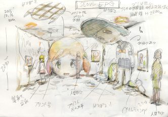 Mr. Exhibition Sketch, ©2016 Mr./Kaikai Kiki Co. Ltd, All Rights Reserved, Courtesy of the Artist and Galerie Perrotin
