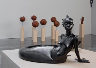 Wangechi Mutu, Installation view of Water Woman in Ndoro Na Miti at Gladstone Gallery- New York, 26/1-25/3/17, Photo: David Regen, © Wangechi Mutu, Courtesy of the artist and Gladstone Gallery-New York/Brussels