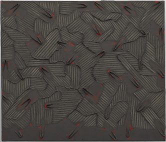 Park Seo-Bo, Ecriture No. 931204, 1993, Mixed media with Korean Hanji paper on canvas, 46 x 53.5 cm, © the artist, Photo © White Cube (Ben Westoby)