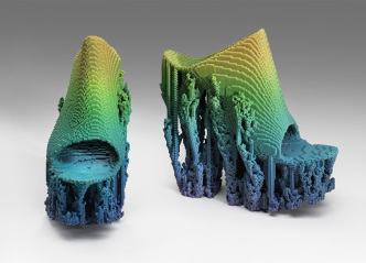 Francis Bitonti Studio Inc., Molecule Shoe, 2015, 3D print, © Francis Bitonti, Photo: 2017 Museum of Fine Arts, Boston, Vitra Design Museum Archive