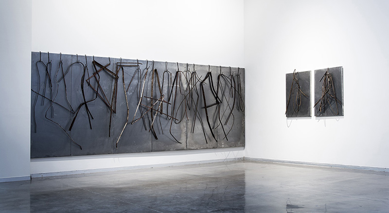 Jannis Kounellis, Relámpagos sobre México, Exhibition View at MECA (29/1-30/6/16), MECA Archive
