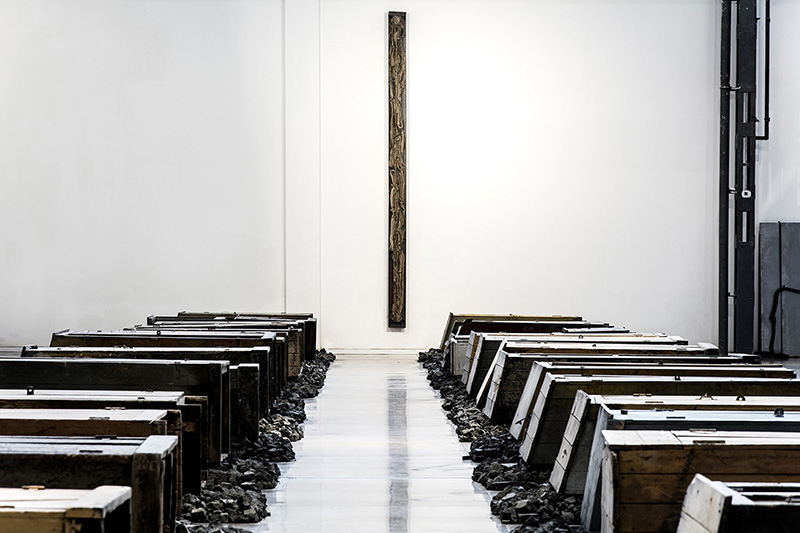 Jannis Kounellis, Relámpagos sobre México, Exhibition View at MECA (29/1-30/6/16), MECA Archive