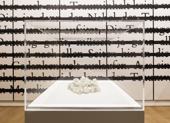 Poïpoï, Une Collection Privée à Monaco, Exhibition View at Nouveau Musée National de Monaco – Villa Sauber (24/2-30/4/17), Hubert Duprat, Joseph Kosuth, Photo: NMNM/Andrea Rossetti, 2017
