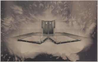 Tatiana Trouvé, Untitled, from the series “Les dessouvenus”, 2017, Pencil, paper on canvas, bleach. 153 x 240 x 3,5 cm, Photo, Florian Kleinefenn. © Tatiana Trouvé / ADAGP 2017, Galerie Perrotin Archive