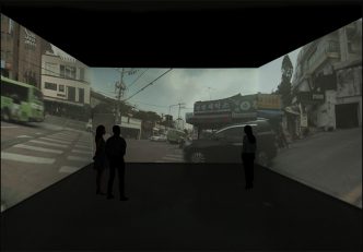 Do Ho Suh, Passage/s: The Pram Project, 2014-16, 3-chanel video, Installation view, Lehmann Maupin Gallery Archive