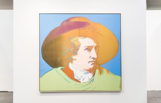 Andy Warhol, Portrait of Johann Wolfgang von Goehte, 1981, 200x210cm, 3,6 Mio. Dollar, Preview and Vernissage Kunstmesse Art Cologne on 25/4/17, © Koelnmesse GmbH / Sebastian Drueen, Art Cologne Art Fair Archive