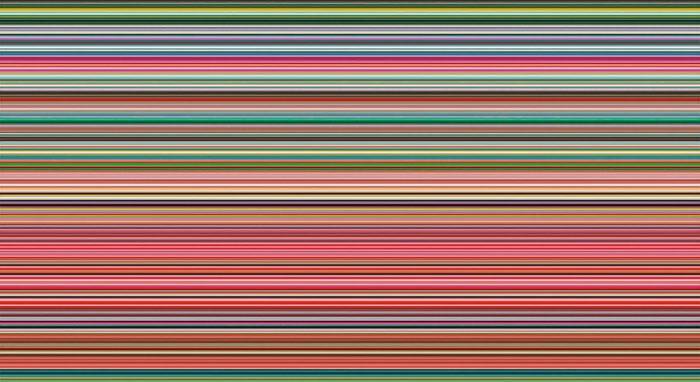 Gerhard Richter, Strip (II), 2013, Digital print between two panes of glass, 60 x 110 cm, Courtesy Olbricht Collection, © Gerhard Richter, 2017, Museum Folkwang Archive
