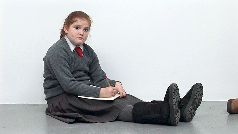Rineke Dijkstra, Ruth Drawing Picasso (Video Still), 2009, © Rineke Dijkstra, Stedelijk Museum Archive