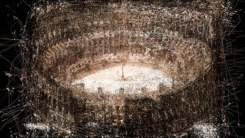 Mariano Sardon in collaboration with Mariano Sigman, All I have from your memory is a map / Drawing by the eys, 2017, Media installation, Supported by UNTREF (Universidad Nacional De Tres Febrero)-Buenos Aires, and MUNTREF (Centro de Arte y Ciencia)-Buenos Aires, Courtesy of the artist