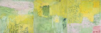 Monique Frydman, L’Absinthe, 1989, Pastel and pigments on cotton canvas, 190 x 570 cm, overall 190 x 190 cm, each of 3 panels, Collection of the artist, Monique Frydman studio, Parasol unit foundation for contemporary art Archive