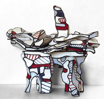 Jean Dubuffet, Table amoncellante I, 1968, Polyester vinyl cut, 108 x 115 x 73 cm, Collection Stedelijk Museum Amsterdam