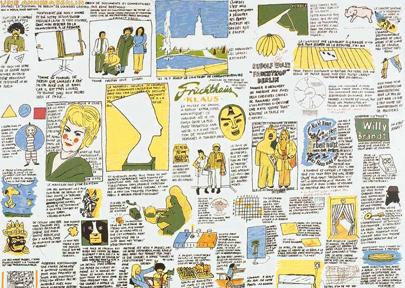 René Bertholo, Une Année a Berlin, 1973, Silkscreen on paper. A.P., 56.8 x 76 cm, Coll. Fundação de Serralves - Museu de Arte Contemporânea, Porto. Donation by Galeria 111 1989