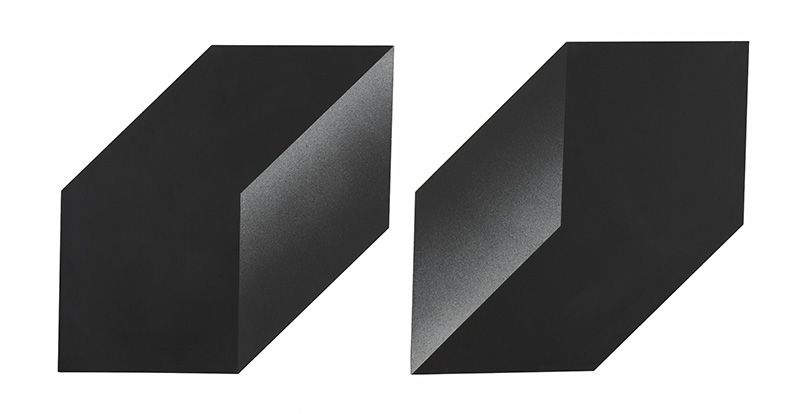 Fernando Calhau, # 76, 1970, Acrylic paint on canvas (2 elements), 99.2 x 99.2 cm (each), Coll. Fundação de Serralves - Museu de Arte Contemporânea, Porto, Portugal. Acquisition 1999