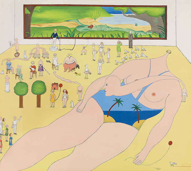 Marie-Louise Ekman, Waiting Room, 1971, © Marie-Louise Ekman Bildupphovsrätt 2017, Courtesy Moderna Museet