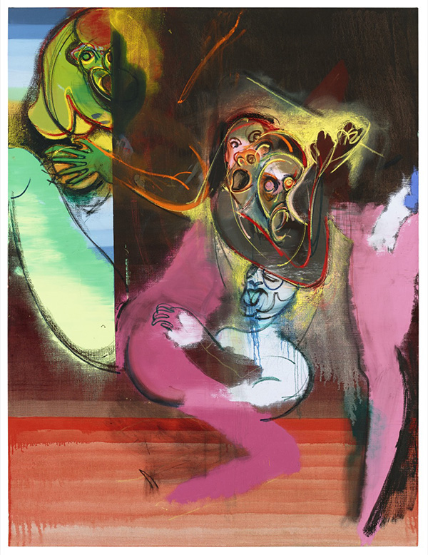 Daniel Richter, Filova, 2017, Oil on canvas, 210 x 160 cm, © Daniel Richter / Adagp-Paris 2017, Photo: Jochen Littkemann, Courtesy Galerie Thaddaeus Ropac, London/Paris/Salzburg