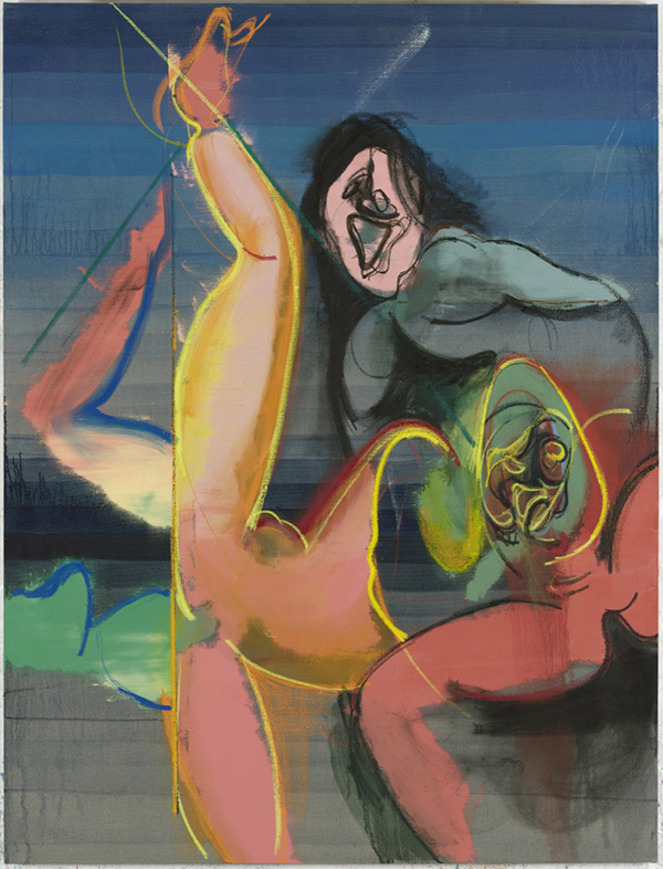 Daniel Richter, Klebriges von mir, 2017, Oil on canvas, 210,3 x 160,3 cm, © Daniel Richter / Adagp-Paris 2017, Photo: Jochen Littkemann, Courtesy Galerie Thaddaeus Ropac, London/Paris/Salzburg