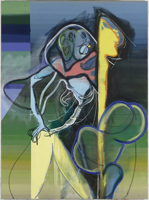 Daniel Richter, Die FREMDE, 2017, Oil on canvas, 230,4 x 170,3 cm, © Daniel Richter / Adagp-Paris 2017, Photo: Jochen Littkemann, Courtesy Galerie Thaddaeus Ropac, London/Paris/Salzburg