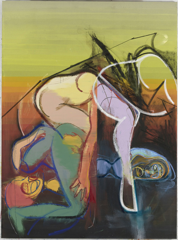 Daniel Richter, Algier - morgens, 2017, Oil on canvas, 230,4 x 170,3 cm, © Daniel Richter / Adagp-Paris 2017, Photo: Jochen Littkemann, Courtesy Galerie Thaddaeus Ropac, London/Paris/Salzburg
