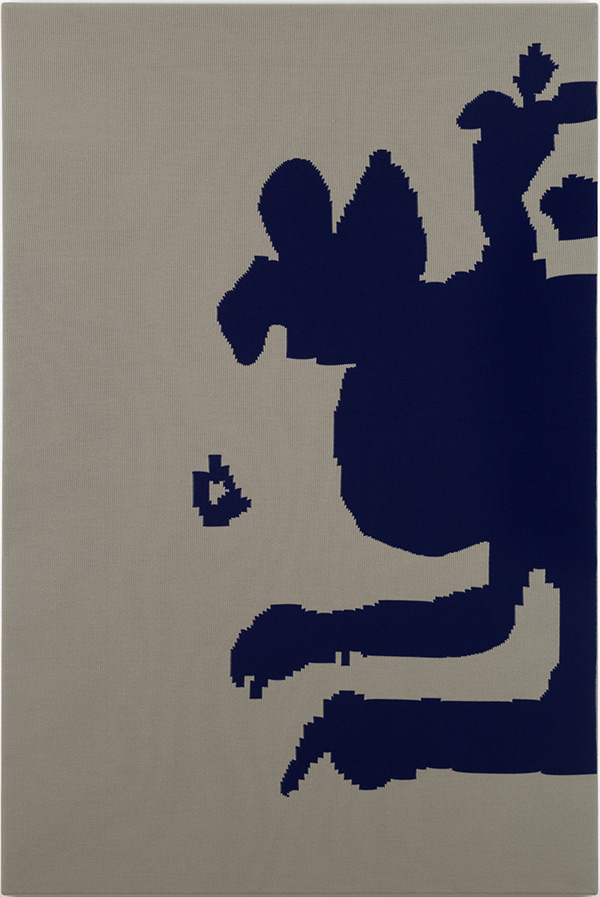 Rosemarie Trockel, Untitled, 1992, Knitted wool, 180 x 120 cm., 182.6 x 122.6 x 7.3 cm. perspex case, This work is from an edition of three, plus one artist's proof, © DACS 2017, Skarstedt Archive