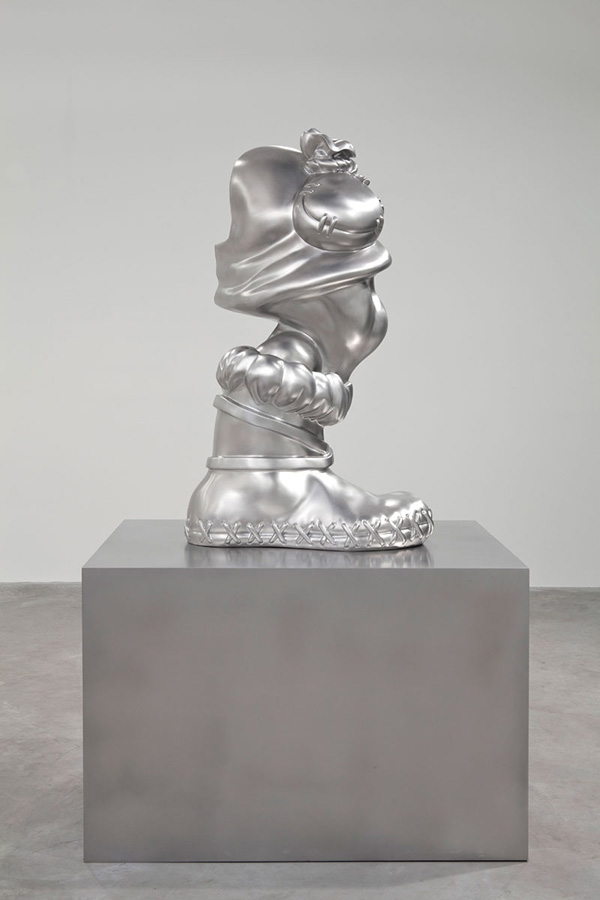 Charles Ray, Untitled, 1973, Wood, rope and brick, 178 x 127 x 58 cm, Photo: Josh White, © Charles Ray, Courtesy Matthew Marks Gallery