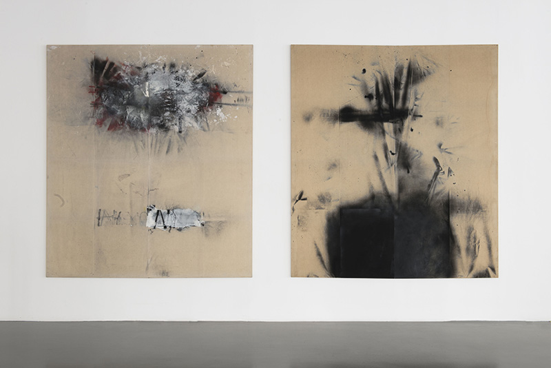 Yorgos Lazongas, Blind Painting Alekton 1, 2, 1988, EMST Collection, Photo: Nils Klinger-documenta 14, EMST Archive