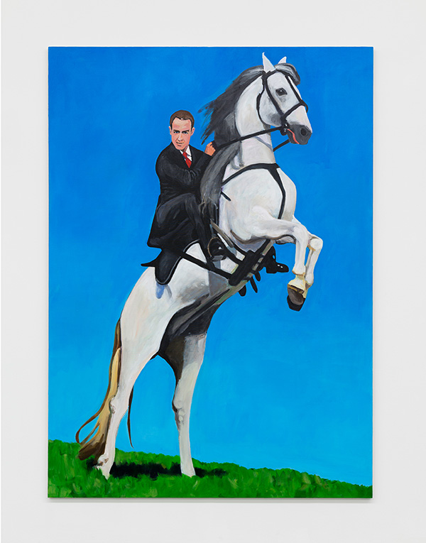 Merlin Carpenter, Graham, 2017, Acrylic on linen, 250 x 180 cm, Courtesy of the artist and Galerie Neu-Berlin