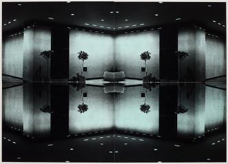 Tim Head, Transient Space 3, 1982. Hand tinted photographic collage. 33.2 × 46.3 cm, Parafin Archive