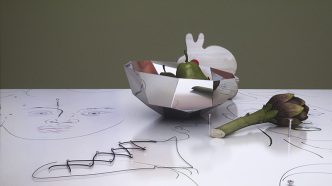 Helen Marten, Orchids or a hemispherical bottom (Video Still), 2013, Video, colour, sound, duration: 19:24 minutes, Courtesy of the artist; Sadie Coles HQ-London, Greene Naftali-New York, Johann Koenig-Berlin, and T293-Rome/Naples