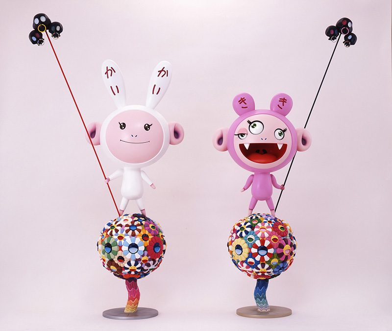 Takashi Murakami, Kaikai, 2000-2005, Oil paint, acrylic, synthetic resins, fiberglass and iron 181.5 x 71 x 53 cm, © 2000-2005 Takashi Murakami/Kaikai Kiki Co. Ltd, All Rights Reserved, Private Collection, Courtesy Galerie Perrotin