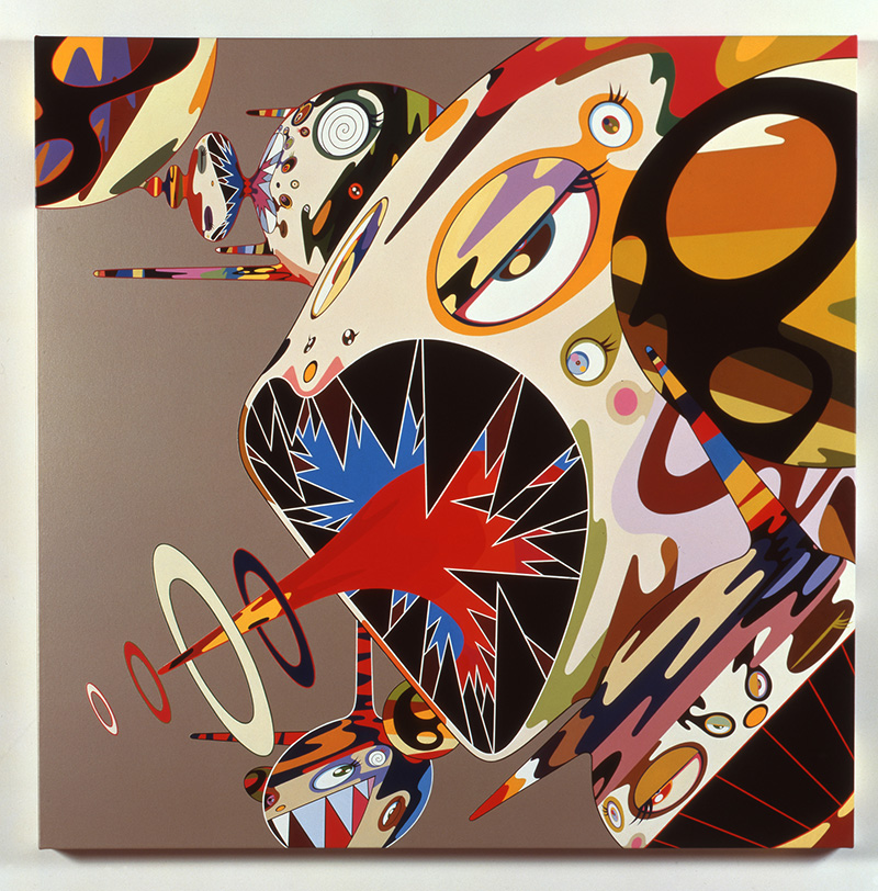 Takashi Murakami, Homage to Francis Bacon (Study of Isabel Rawsthorne), 2002, Acrylic on canvas mounted on board 120x120x5 cm, © 2002 Takashi Murakami/Kaikai Kiki Co, Ltd, All Rights Reserved, Private Collection, Courtesy Galerie Perrotin