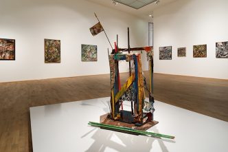 Carolee Schneemann: Colorado House, 1962, Exhibition view MMK Museum für Moderne Kunst Frankfurt am Main, Courtesy Carolee Schneemann, P.P.O.W Gallery-New York, Hales Gallery-London, Galerie Lelong-Paris and VG Bild-Kunst-Bonn 2017, Photo: Axel Schneider