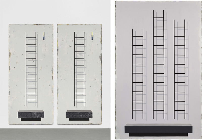 Left: Michael Simpson, Squint 52, 2016-17, Photo Trevor Good, Courtesy the artist and Blain|Southern. Right: Michael Simpson, Squint 55, 2017, Photo: Peter Mallet, Courtesy the artist and Blain|Southern