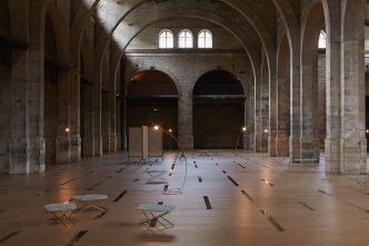 Leonor Antunes, Installation view of le plan pliable, Centre d’Art Contemporain de Bordeux (CAPC)-Bordeaux 2015, Courtesy the artist and Centre d’Art Contemporain de Bordeaux (CAPC)-Bordeaux. Photo: Nick Ash