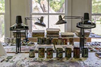 Brice Marden's studio, Tivoli, NY, June 2017, Photo: Eric Piasecki