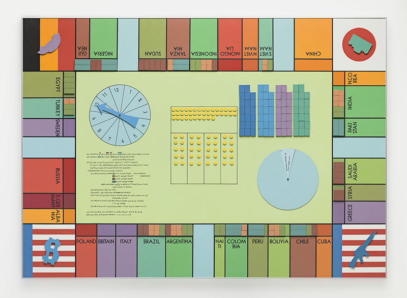 Öyvind Fahlström, World Trade Monopoly (B, Large), 1970, © Sharon Avery-Fahlström, Photo: Albin Dahlström/Moderna Museet, Moderna Museet Archive