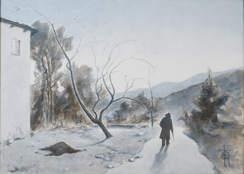 Gustavo Rol, Autoritratto, second half of the 20th century, Oil on canvas, 51 x 71 cm, Private Collection