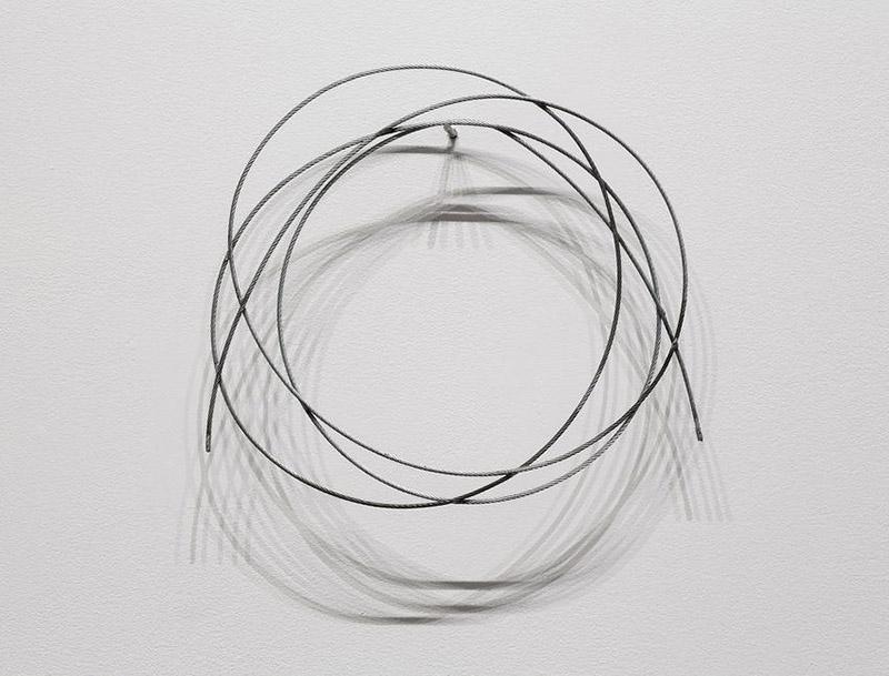 Richard Wentworth, Lives (small), 2017, soldered galvanized cable and steel pin, 34.3 x 30.5 x 1 cm, Peter Freeman, Inc. Archive