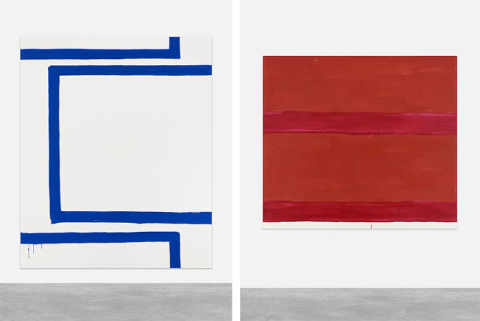 Left: Beth Letain, Ballast, 2017, Painting - Oil on canvas, 230 x 190 cm, Photo: Matthias Kolb, Courtesy Peres Projects-Berlin. Right: Beth Letain, Every Other, 2017, Painting - Oil on canvas, 170 x 190 cm, Photo: Matthias Kolb, Courtesy Peres Projects-Berlin